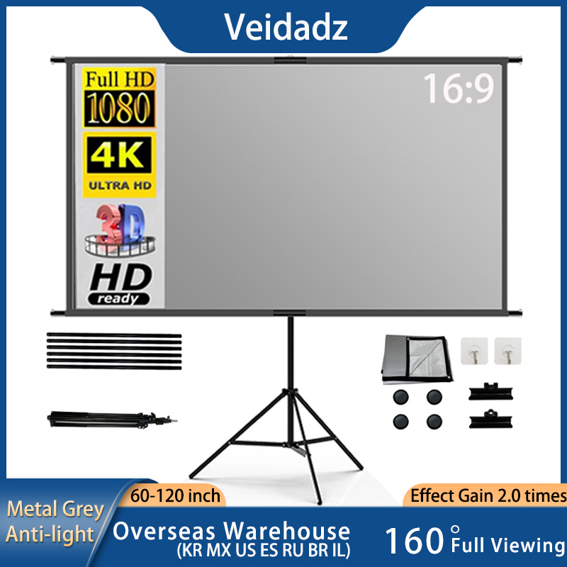 Home Cinema Rack - Tela de projetor veudadz com suporte