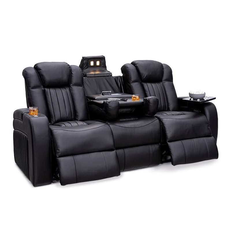 Home Cinema Lounge - Assentos de cinema preto lounge chaise