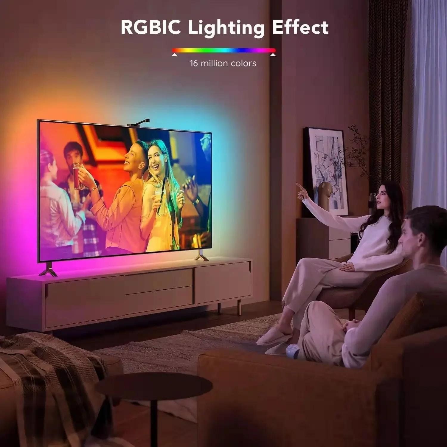 Ambient Light Strip Tv - Smart LED TV Backlight, Color Sync,