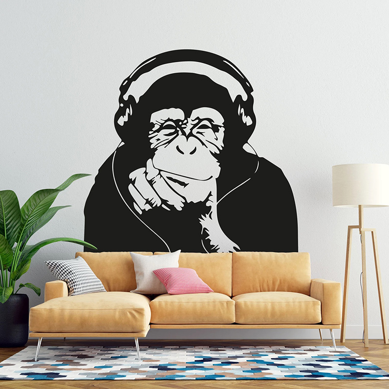 Home Cinema Room - Banksy Pensando Macaco Vinyl Wall Decal,