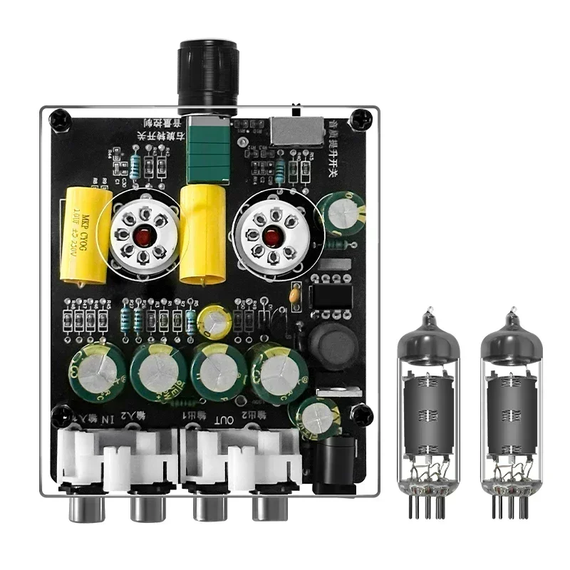 Home Cinema Heos - Pré-amplificador de Tubo 6K4 Atualizado, Amplificadores