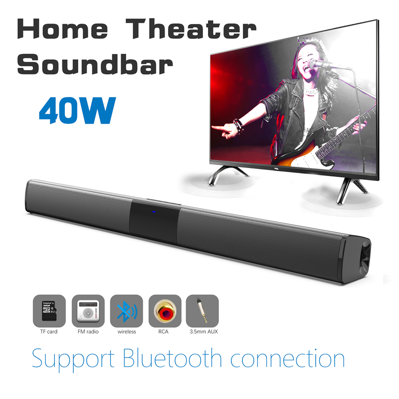 Home Cinema Audio System - 40w sem fio bluetooth 5.0 soundbar