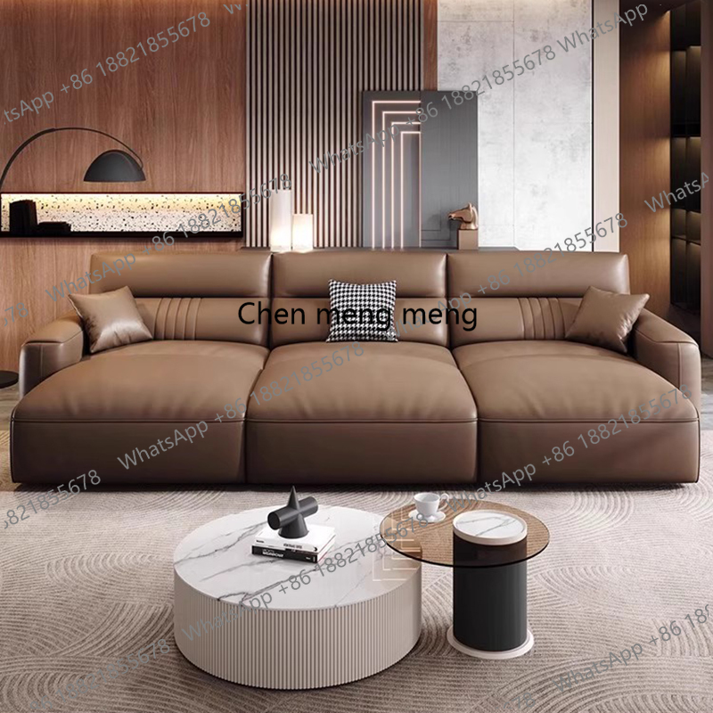 Couro genuíno sala de estar so - Home Cinema Room Design avaliação e preço