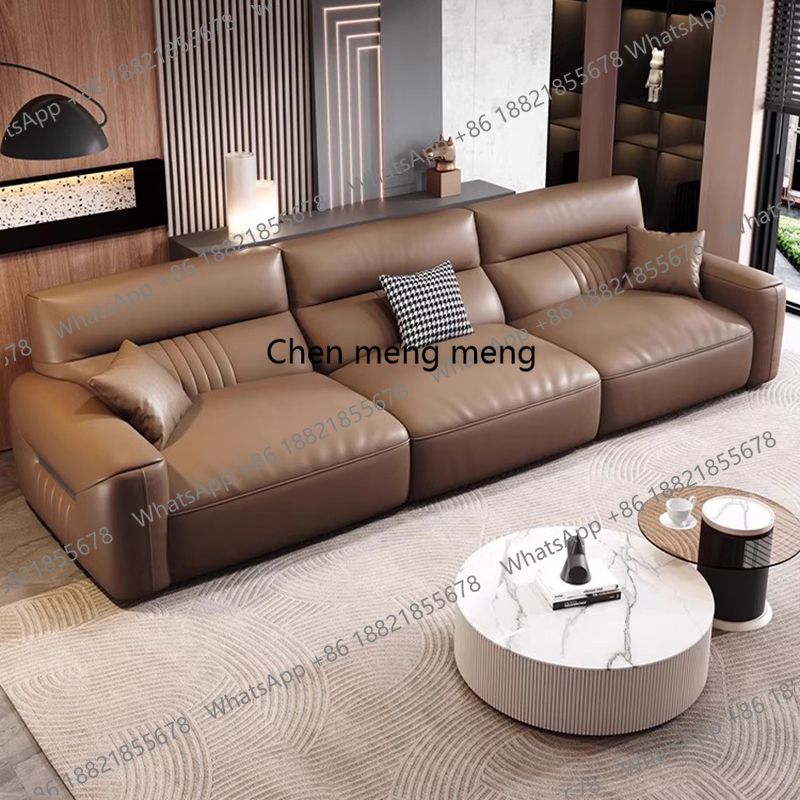 Couro genuíno sala de estar so - Home Cinema Room Design avaliação e preço