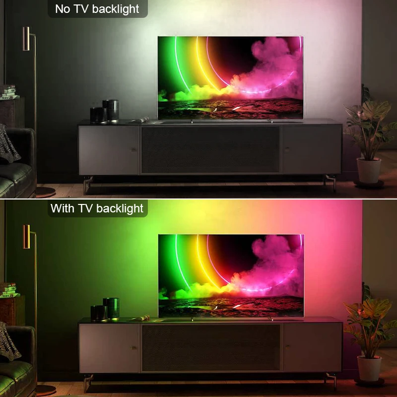 Smart LED TV Backlight, Color  - Ambient Light Strip Tv avaliação e preço