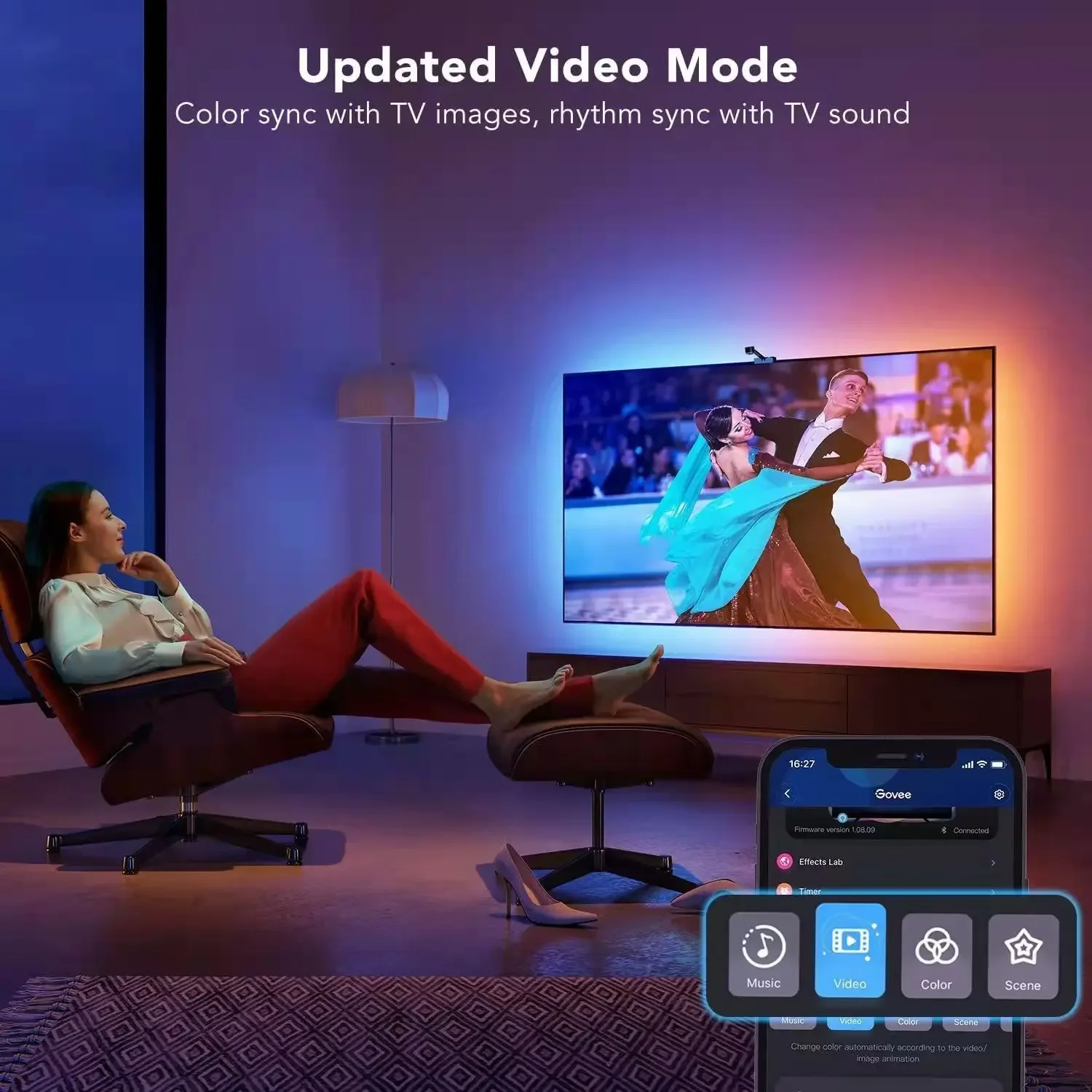 Smart LED TV Backlight, Color  - Ambient Light Strip Tv avaliação e preço
