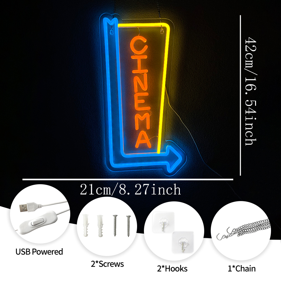 Letreiro de Neon LED Cinema Ar - Home Cinema Guide avaliação e preço