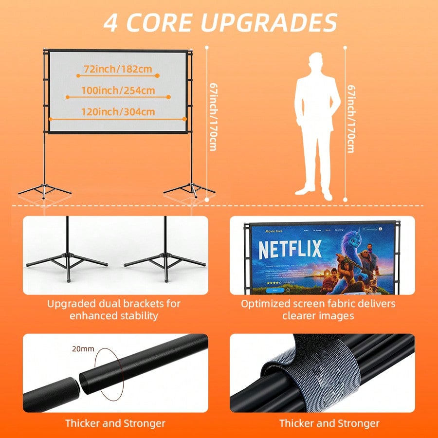 Tela de Projeção XBJ 100 Poleg - Home Cinema Rack avaliação e preço
